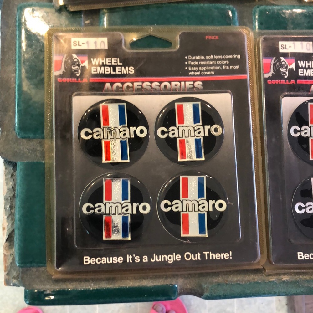 Camaro wheel emblems, car accessories, sticky